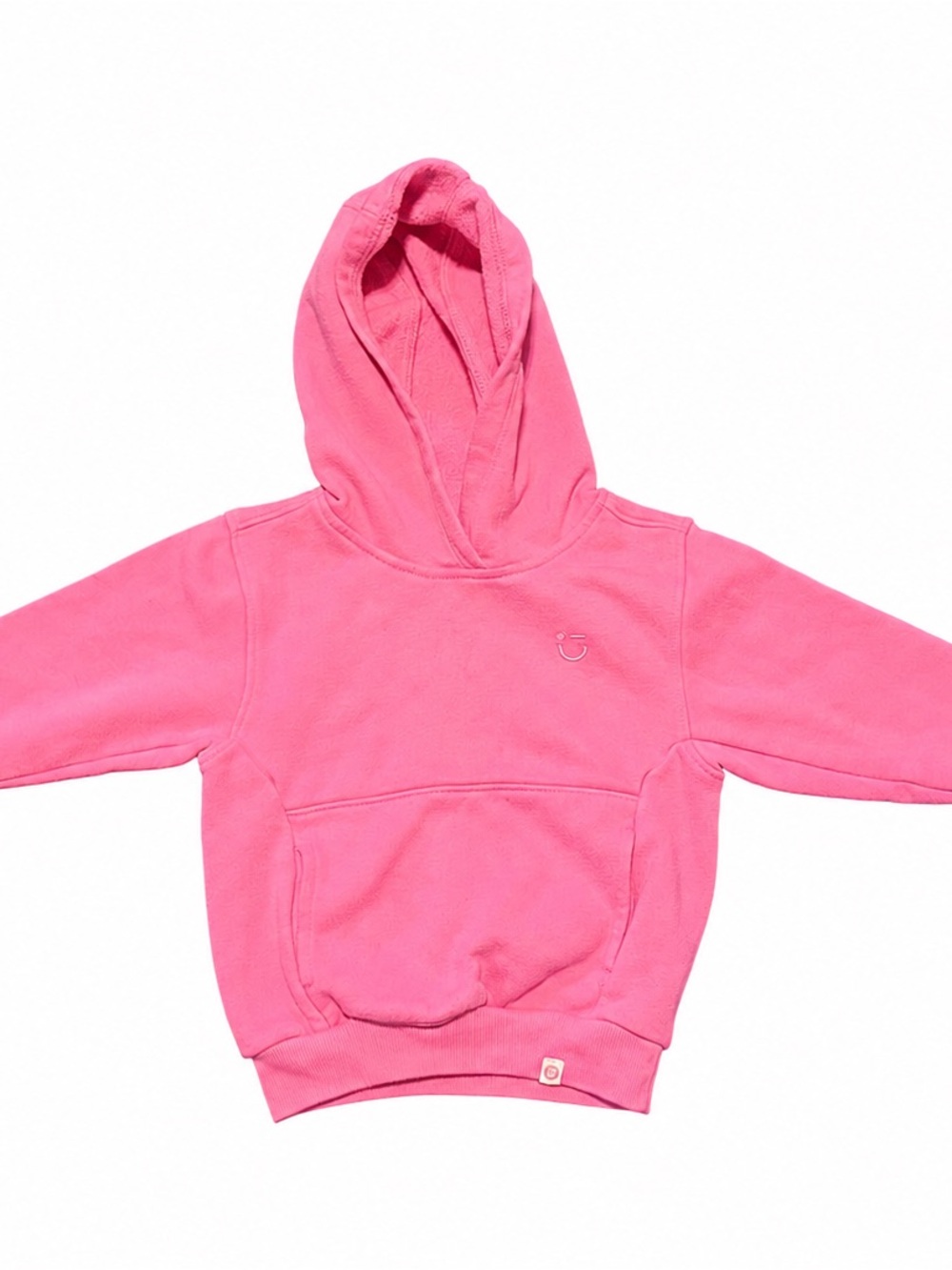 Color Mix Bright Pink Smiley Toddler Hoodie Size 2T